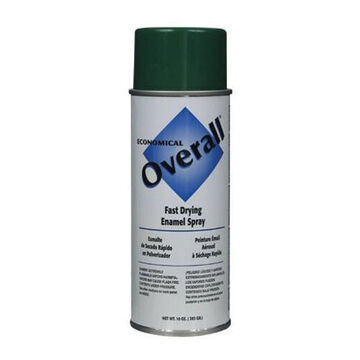 Spray Paint Economical, 10 Oz, Aerosol Can, Liquid, Green, Gloss
