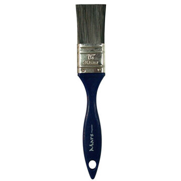 Paint Brush Straight, 7.63 In Lg, 1-1/4 In Brush, Polyester Brush, Plastic Handle