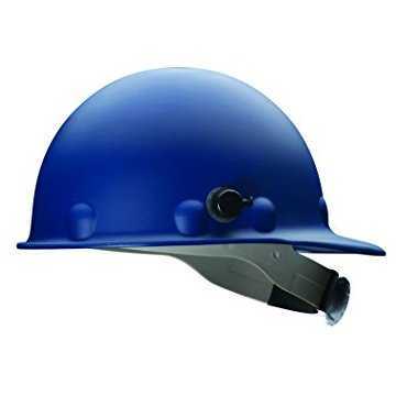 Front Brim Head Protection Hard Hat, Fits Hat 6-3/4 to 7-3/8 in, Blue, Injection-Molded Fiberglass, 8-Point Ratchet, Class C, G