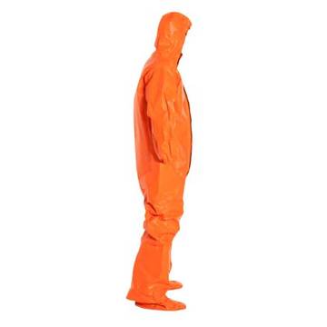 Personal Protective Equipment - Disposable and Chemical-Resistant Clothing  - Flame-Resistant Disposable Coveralls - Hooded, Chemical Resistant  Protective Coverall, X-Large, Orange, Tychem® 6000 FR Fabric
