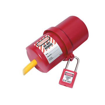 Electrical Lockout, Red, 6 in ht, 3 in wd, 9/16 in Padlock Shackle dia