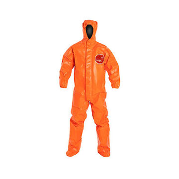 Personal Protective Equipment - Disposable and Chemical-Resistant Clothing  - Flame-Resistant Disposable Coveralls - Hooded, Chemical Resistant  Protective Coverall, X-Large, Orange, Tychem® 6000 FR Fabric