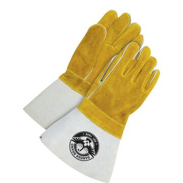 gants de travail, Soudeur MIG, W, or, support en peau de vache