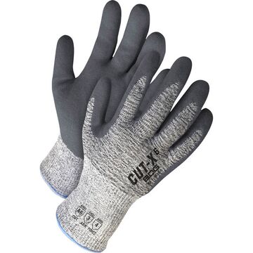 Gloves Coated, Nitrile Palm, Hppe, Grey