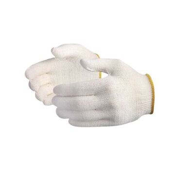 Safety Gloves Lightweight Reusable White, 13 Ga Cotton/lycra