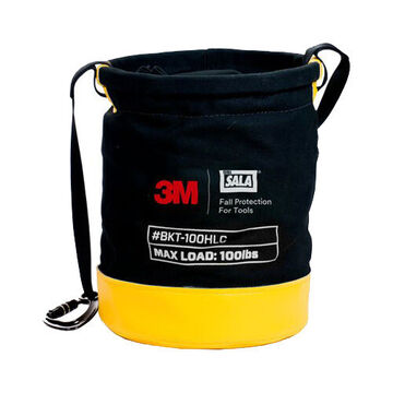 Bucket Standard Safe, Canvas, Black, Yellow, 100 Lb
