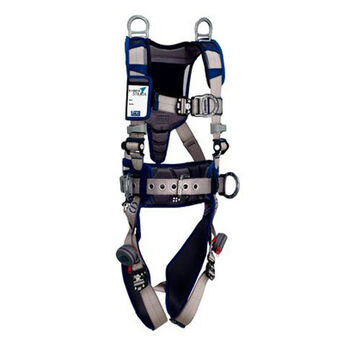 Safety Harness Positioning/climbing And Retrieval, Small, Blue, Gray, 420 Lb
