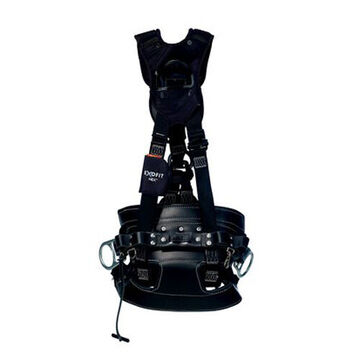 Safety Harness Lineman Suspension, Large, Black, 420 Lb