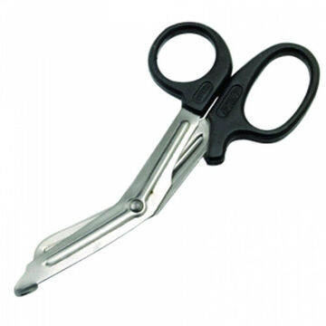 Universal Scissor, 7.5 in lg, Stainless Steel, Plastic, Black