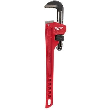 Pipe Wrench, Alloy Steel Handle, Ergonomic Handle, 18 in OAL, 2-1/2 in Pipe Capacity