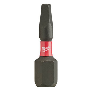 Impact Screwdriver Bit, No. 1, 1 in lg, Square Point, Alloy Steel