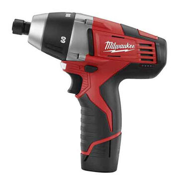 Cordless Compact No-Hub Driver Kit, Plastic, 7-1/2 in lg, 1/4 in Hex Drive, 750 rpm, 12 VDC, M12 Redlithium, 1.5 Ah Battery