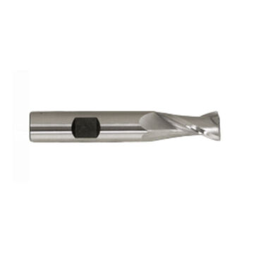 End Mill, High Speed Steel, Uncoated, 2-Flute, 3/8 in Shank, 3/8 in dia x 2-5/16 in lg, 1/Pack