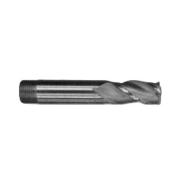 Long End Mill, Cobalt, Tin Coated, 3-Flute, 3/8 in Shank, 11/32 in dia x 2-5/8 in lg, 1/Pack