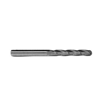 Ball Extra Long End Mill, Solid Carbide, Tialn Coated, 4-Flute, 3/16 in Shank, 3/16 in dia x 3 in lg, 1/Pack