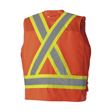 Safety Vest High-visibility Surveyor Orange, Polyester, Class 2