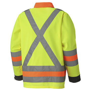 Safety Jacket Breathable Traffic Control Unisex, Hi-viz Yellow, Green, Polyester