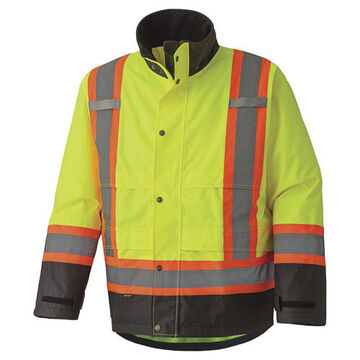 Safety Jacket Trilobal Ripstop Waterproof, Unisex, Hi-viz Yellow, Green, Trilobal Ripstop Polyester