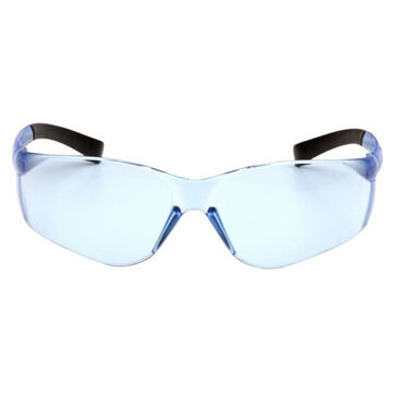 Safety Glasses Dark Tinted, 128 Mm Wd, 144 Mm Lg, 2.3 Mm Thk, Medium, Anti-scratch, Infinity Blue, Frameless, Blue