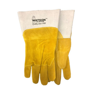 Gloves Backhander Welding, Deerskin Leather Palm, Tan, Leather