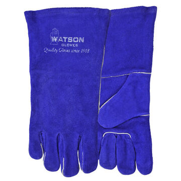 Gloves Welding, Universal, Cowhide Leather Palm, Blue, Cowhide Leather