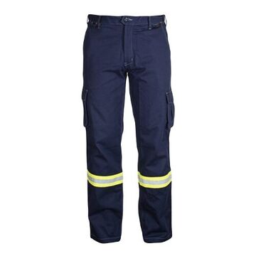 Pant Breathable Flame Resistant, Male, 32 In Lg, Navy, Flame-resistant Cotton/nylon/elastene