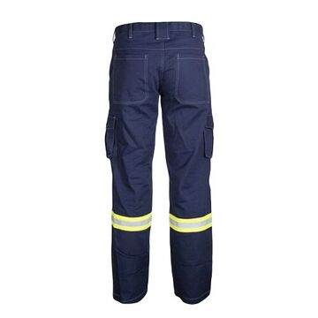 Pant Breathable Flame Resistant, Male, 32 In Lg, Navy, Flame-resistant Cotton/nylon/elastene