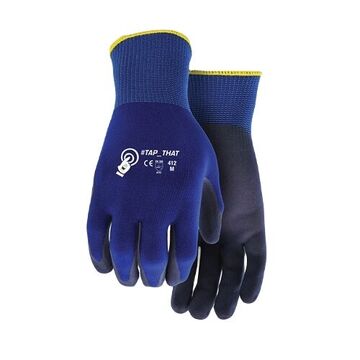 Gloves Coated Foam Nitrile Palm, Blue, Seamless, Nylon