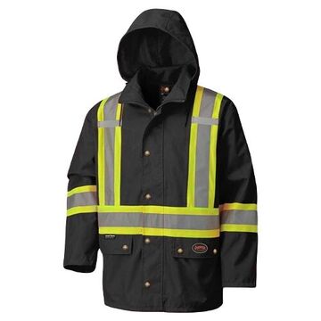 Rain Jacket Waterproof, Black, 450d Oxford Polyester