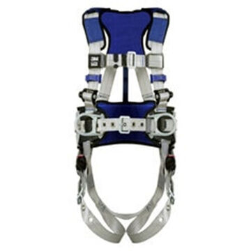 Safety Harness Construction, Positioning, Climbing, 2x, 310 Lb, Gray, Polyester Strap