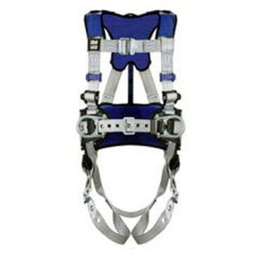  Safety Harness Positioning, Construction, Climbing, L, 310 Lb, Gray, Polyester Strap