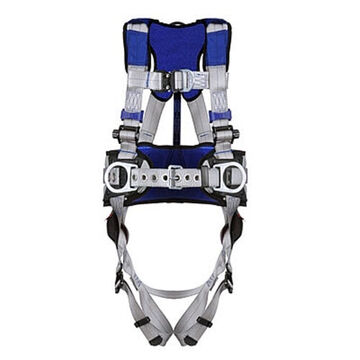Safety Harness Positioning, Climbing, Construction, L, 310 Lb, Gray, Polyester Strap