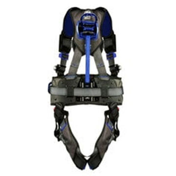 Safety Harness, Construction, Positioning, Climbing 2x, 310 Lb, Gray, Polyester Strap