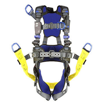 Safety Harness, Climbing, Positioning S, 310 Lb, Gray, Polyester Strap