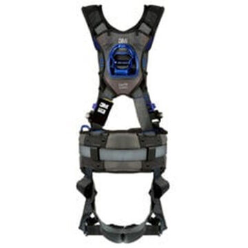 Safety Harness Comfort X-style Positioning, Xl/2x, 420 Lb, Blue, Gray, Polyester Strap