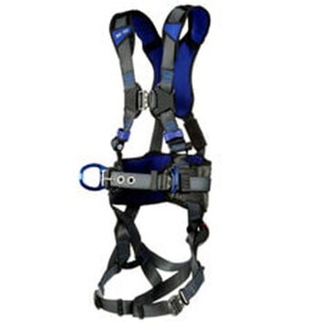 Safety Harness Comfort X-style Positioning, Xl/2x, 420 Lb, Blue, Gray, Polyester Strap