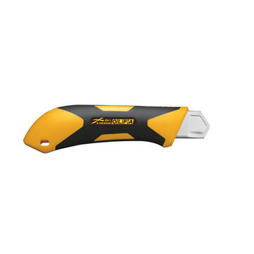 Ratchet-Lock Utility Knife, 25 mm Blade wd, 7-1/2 in lg, Contoured, Steel Blade