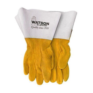 Gloves Welding Leather Palm, Brown, Clute Cut