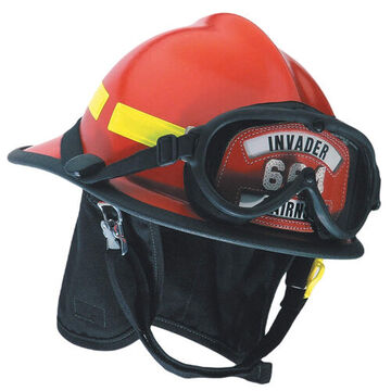 Helmet Composite Fire, 6-3/8 To 8-3/8 In Fits Hat, Yellow, Fiberglass