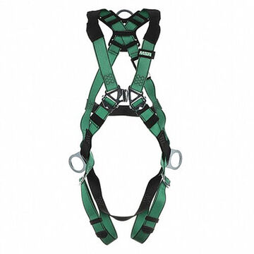 Safety Harness Full-body, Extra Large, 400 Lb, Green, Polyester