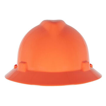 Hat Full Brim Slotted, 6-1/2 To 8 In Fits Hat, Hi-viz Orange, Polyethylene, 1-touch, C