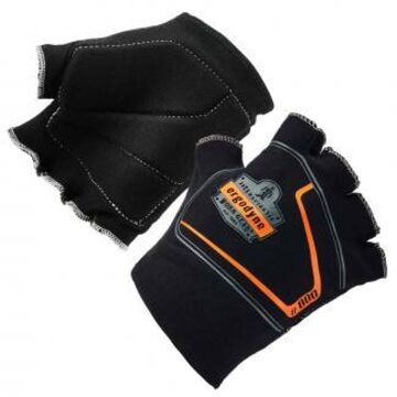 Work Gloves, Small/Medium, Black, Cotton/Spandex, Knit Wrist Cuff