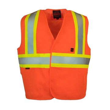 Fire Resistant, High Visibilty Work Shirt, 2XL/3XL, Lime Green, Polyester
