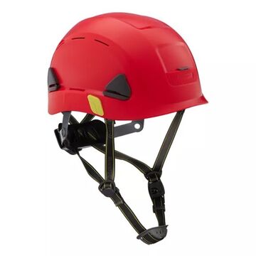 Casque de sécurité, venté rouge