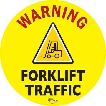 Floor Sign Warning Forklift Traffic 12in