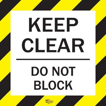 Floor Sign Keep Clear Do Not Block 24in